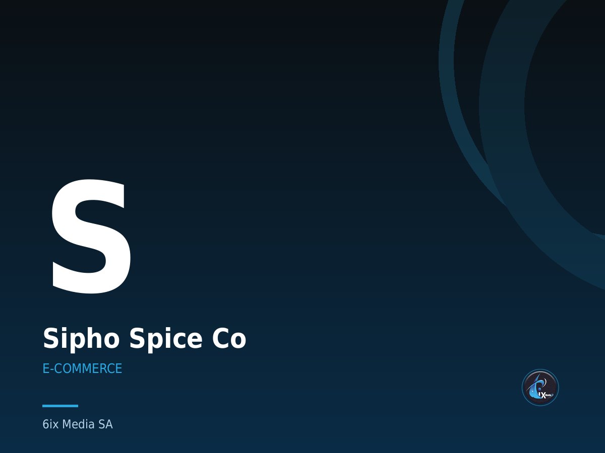 Sipho Spice Co — Spice and rub brand selling direct to customers