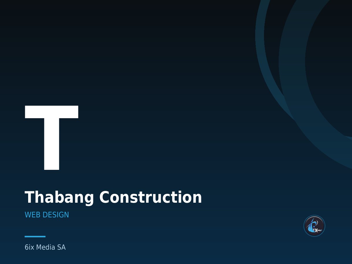 Thabang Construction — Construction company site with project gallery